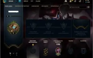 Conta unranked com Rammus rei e Kayle juiza