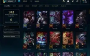 Conta unranked com Rammus rei e Kayle juiza