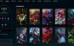 Conta League of Legends Full Acesso - 155 champs e 183 Skins