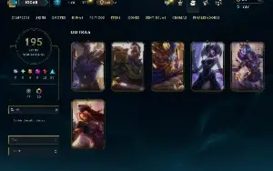 Prata 3 com 130 Champs e 195 Skins ( SUP / ADC )