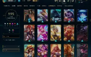 Prata 3 com 130 Champs e 195 Skins ( SUP / ADC )