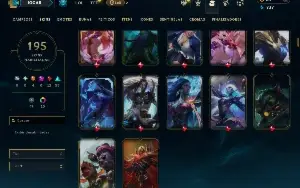 Prata 3 com 130 Champs e 195 Skins ( SUP / ADC )