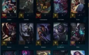 Conta  lol  gold 1 Quase todos os champs varias skins