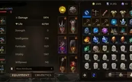 Conta Diablo Immortal lv214 920 ress 4640 cp