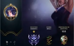 CONTA LOL DIAMANTE 1 MASTER SEASON PASSADA