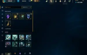 Mestre com 23 Champs e 15 Fragmentos de skins