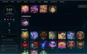 Conta gold 4 com todos campeões level 250