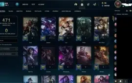 conta LoL league of legends  LVL 466 +129 SKINS