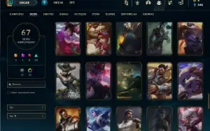 Diamante 1 com 130 Champs e 67 Skins + 12 Cromas