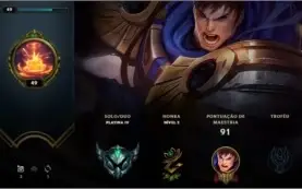 Conta de lol Plat 4