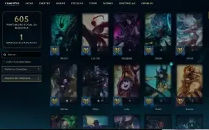 Unranked com TODOS os champs e 172 Skins + 4k de RP