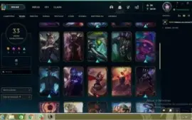 vendo conta com 40 skin e quase todos os campeão