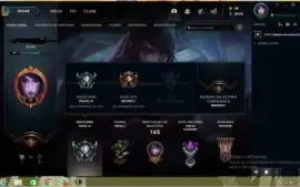 vendo conta com 40 skin e quase todos os campeão