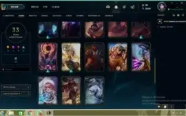 vendo conta com 40 skin e quase todos os campeão