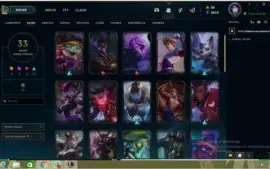 vendo conta com 40 skin e quase todos os campeão