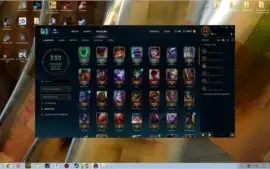 Conta league of legends 250 skins borda de platina.