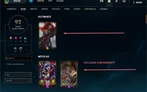 PlATINA 4 ♡ 94 SKINS ♡ 650k DE MAESTRIA COM SKIN PRESTIGIO♡