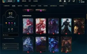 PlATINA 4 ♡ 94 SKINS ♡ 650k DE MAESTRIA COM SKIN PRESTIGIO♡