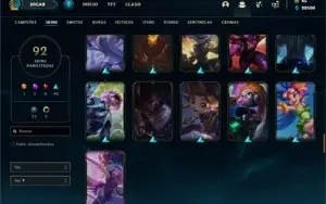 PlATINA 4 ♡ 94 SKINS ♡ 650k DE MAESTRIA COM SKIN PRESTIGIO♡