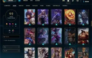 PlATINA 4 ♡ 94 SKINS ♡ 650k DE MAESTRIA COM SKIN PRESTIGIO♡