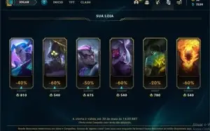 Vendo conta de lol gold 1 com 211 skins