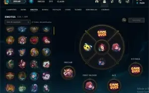 Vendo conta de lol gold 1 com 211 skins