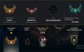 Vendo conta de lol gold 1 com 211 skins