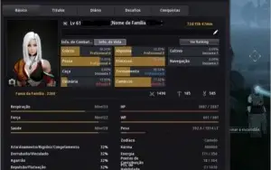 CONTA BLACK DESERT SA - 3 PERSONAGENS LV 61