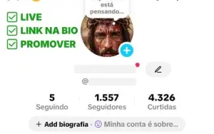 Conta Tiktok + Live | +1.500 Seguidores + E-Mail