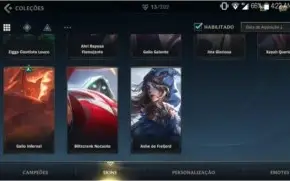 Vendo acc wild rifit lol mobile nvl 40 diamante 3 com skins.