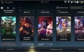Vendo acc wild rifit lol mobile nvl 40 diamante 3 com skins.