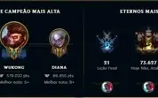CONTA LOL PLATINA 4 - 110 CHAMPS - 55 SKIN - 4 VITORIOSA