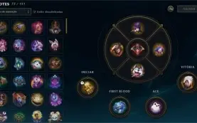 CONTA LOL PLATINA 4 - 110 CHAMPS - 55 SKIN - 4 VITORIOSA