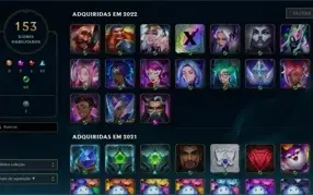 CONTA LOL PLATINA 4 - 110 CHAMPS - 55 SKIN - 4 VITORIOSA