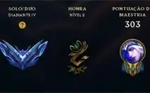 Conta Diamante 4 LoL Mono Adc