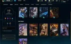 Mestre com 25 Champs e 10 Skins ( 165 PDL )