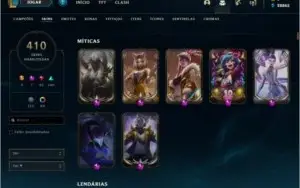LOL , Conta Diamante 2 - 410 Skins - Todos os Campeões