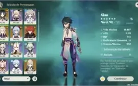 V> conta genshin AR 54 Xiao,ganhou, albedo e +