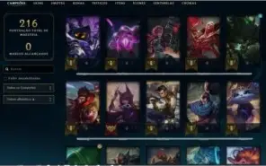 vendo conta do league of legends