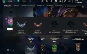 Prata 4 com TODOS os champs e 214 Skins ( MAIN JG )