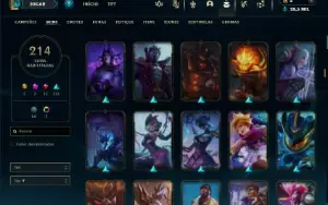 Prata 4 com TODOS os champs e 214 Skins ( MAIN JG )