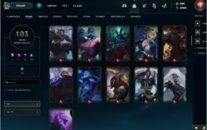 CONTA GOLD 2-LV 198 /147 Champs/103 Skins/EXPLAT 4 MMR ALTO