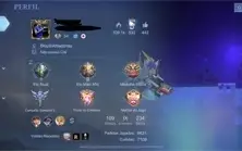 Conta Mobile Legenda 234 SKINS