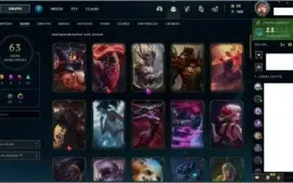 Conta de lol, muitas skins e 120 campeões