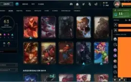 Conta de lol, muitas skins e 120 campeões