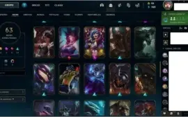 Conta de lol, muitas skins e 120 campeões