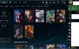 Conta de lol, muitas skins e 120 campeões