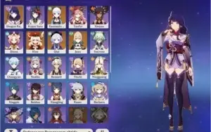 Ar 49 Ayaka, Klee, Shogun Raiden, Qiqi e Jean + 5 Armas T5