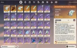 Ar 49 Ayaka, Klee, Shogun Raiden, Qiqi e Jean + 5 Armas T5