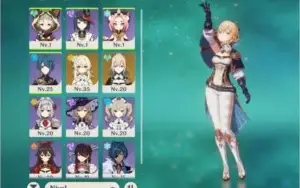 Conta Genshin: Jean + Atlas Celestial; AR 17